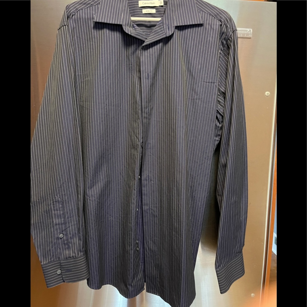 Men’s Calvin Klein, long-sleeved Navy shirt